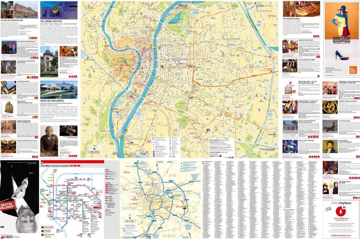 Град Лион картата