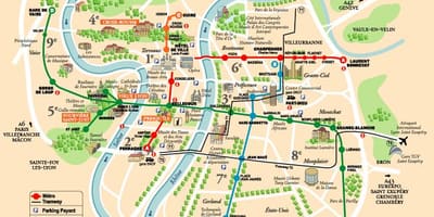 Карта пешеходна обиколка на картата