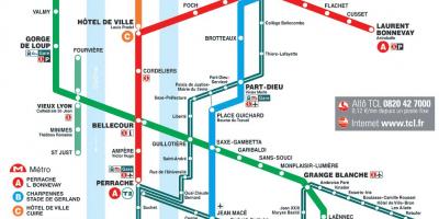 Лион Франция карта на метрото